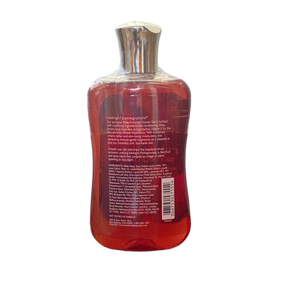 Bath & Body Works Midnight Pomegranate Shea Enriched Shower Gel 10 Fl Oz - Picture 3 of 11